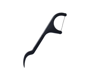 BumGum Bamboo Charcoal Floss Pick (Pack of 50pcs)